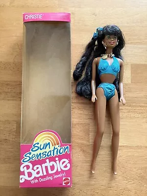 Sun Sensation Christie 1991 Mint With Box Vintage Mattel Beach Barbie Doll 90s • $65