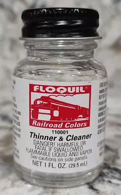 FLOQUIL RAILROAD COLORS MODEL PAINT - 1oz 1 OUNCE - THINNER AND CLEANER • $20