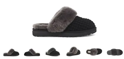 UGG Cozy Knit Black Shearling Slippers Women's US Sizes 5-12/NEW!!! • $99.95