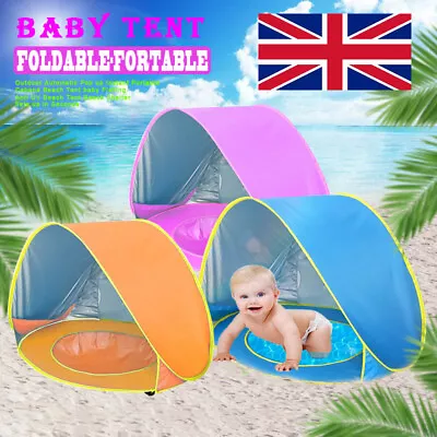 £5.99 • Buy Infant 50+ Uv/upf Pop Up Beach Garden Tent Beach Shade Sun Shelter Protection Uk