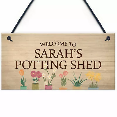 PERSONALISED Potting Shed Greenhouse Sign For Garden Summer House Sign Gift • £4.99