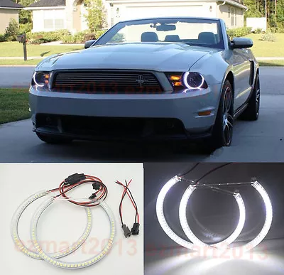 LED Halo Ring For Ford Mustang 2010-2014 Halogen Headlight Angel Eye Demon DRL • $26.59