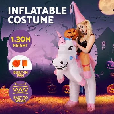 Inflatable Unicorn Costume Adult Suit Blow Up Party Dress Halloween Cosplay • $19.95