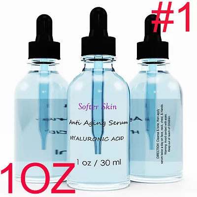 100% Pure HYALURONIC ACID SERUM Anti-Aging-Plumps Wrinkles-Intense Hydration-1oz • $7.79