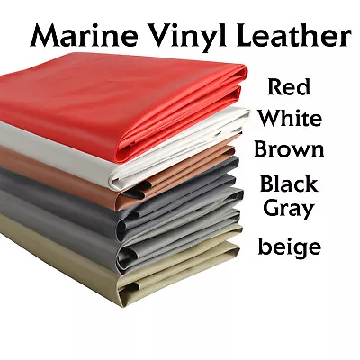 Marine Vinyl Faux Leather Soft Waterproof Synthetic Fabric Material Replacement • $16.99