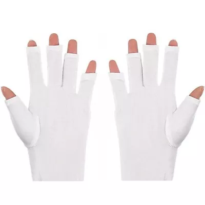2 Pairs Anti UV Gloves UV Shield Glove Fingerless Manicure Nail Art Tool For LED • $6.83
