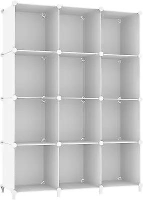 Cube Storage Organizer Modular Storage 12 Cube Bookshelf DIY Plastic Closet Clot • $55.73