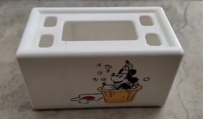 Vintage MICKEY MOUSE Plastic Toothbrush Holder White Bathroom Accessory • $25