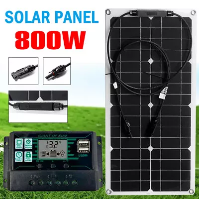 800W Solar Panel Kit Battery Charger & 30A Controller For Car Van Caravan Boat • £29.99