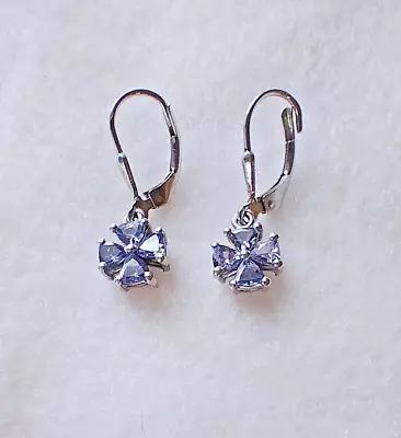 Tanzanite And .925 Sterling Small Dangle Earrings • $24