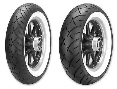 Metzeler White Wall Me888 Front/rear Tire Set 130/90b16 150/80b16 Harley Softail • $418.50