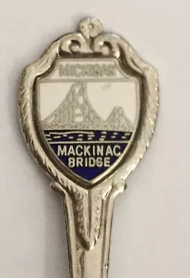Vintage Souvenir Spoon US Collectible Michigan Mackinac Bridge • $3.95