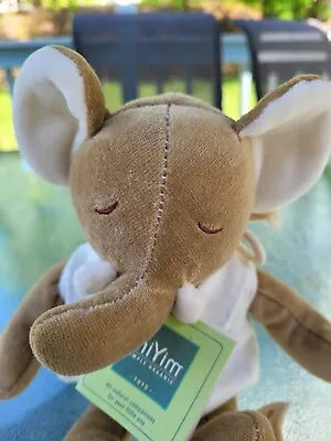 MiYim Simply Organic Tan Brown Elephant Cotton Plush Stuffed Animal Baby Toy 9  • $16.99