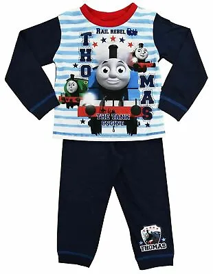 £8.99 • Buy Thomas The Tank Engine Boys Kids Character Pyjamas Nightwear PJs Railway PJs