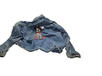  Vintage Disney MGM Studios Mickey Mouse Denim Jacket Size XL Rare • $50