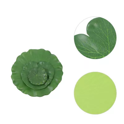  10 Pcs Fish Tank Simulated Lotus Leaf Floating Lily Pad Faux Plants • $8.79