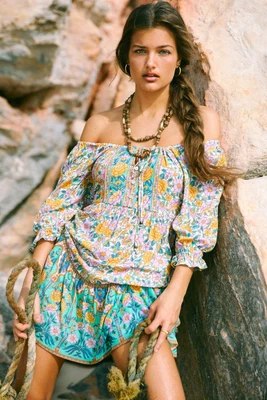 $79.95 • Buy ARNHEM 'Stella' Multi Floral Off The Shoulder Boho Play Dress Size 8 RRP $179
