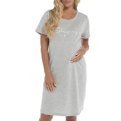 Ladies Maternity Nightie Sleeping For Two Short Sleeves Pregnancy Sleepwear Gown • $18.66