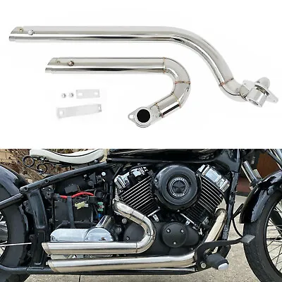 Chrome Exhaust Pipe Systems For Yamaha V Star 650 XVS650 Dragstar 650 XVS400 US • $210