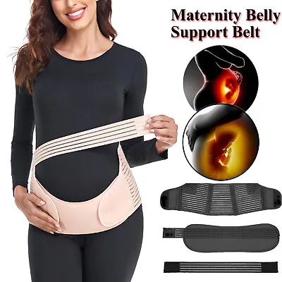 Maternity Support Belt Belly Band Back Brace Abdominal Binder Waist Support Band • £15.99