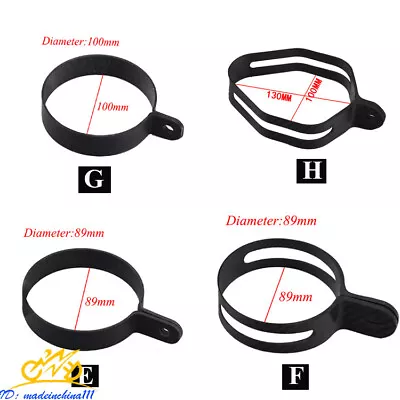 Motorcycle Exhaust Muffler Carbon Fiber Hanger Clamps Strap Mounting Brackets • $42.85