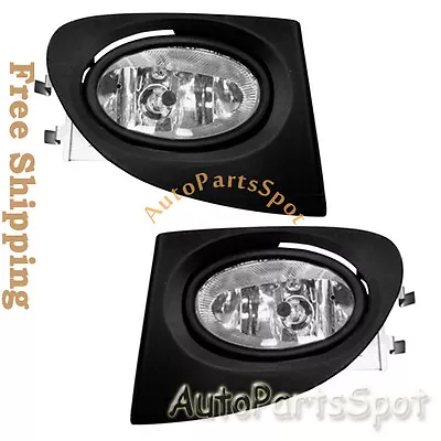 FL7040 Fog Lights Bumper Lamps Light Kit - Clear For 02-05 Honda Civic Si EP3 • $53.60