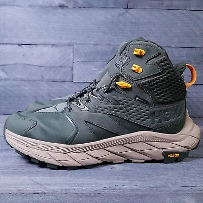 HOKA One One Anacapa Mid GTX Gore-Tex Hiking Boots Mens 9-14 Green Vibram • $149.95