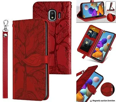 $6.95 • Buy Galaxy J2 Pro 2018 Sm J250 Wallet Case Embossed Pu Leather Cat And Tree