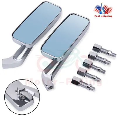 Motorcycle Chrome Mirror For Harley Sportster XL883 1200 Dyna Softail Road King • $28.50