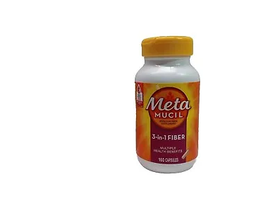 Metamucil Multi-Health 3-in-1 Psyllium Fiber Supplement 160 Capsules Exp 09/2025 • $18.75