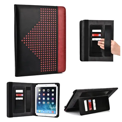 $10.99 • Buy Universal Folio Tablet Case With Card And Hand Strap For 8 To 9.7 Inch Tablets