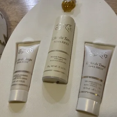 Nina Ricci L'Air Du Temps Gift Set Parfum Shower Gel Hand Creme Dusting Powder 4 • $99.99