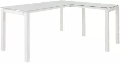 Signature Design By Ashley Baraga Contemporary Glass L-Shaped Home Office Desk  • $248.15