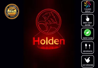 HOLDEN V8 RACE CAR 3D Acrylic LED 7 Colour Night Light Touch Table Lamp • $22.83