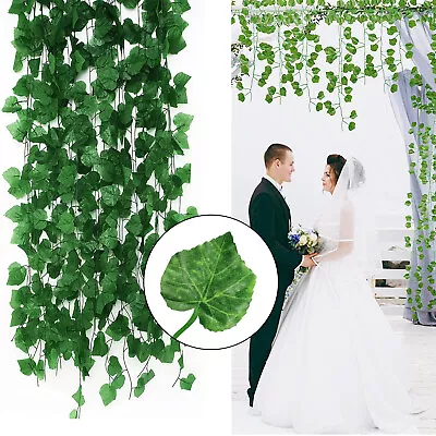 12 PCS Artificial Ivy Leaf Plants Fake Hanging Garland Plants Vine Home Decor US • $10.95