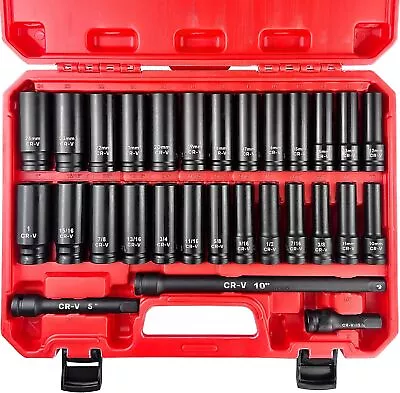 EACELIY Socket Set Drive Deep Impact Socket Set Fast Shipping • $48.50