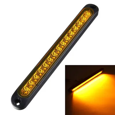 LED Amber Light Bar Emergency Warning Strobe Flashing Yellow Indicator Lights • $17.51