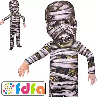 Amscan Zombie Mummy Big Head Halloween Childs Boys Fancy Dress Costume • £14.49