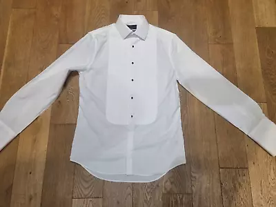 M &S Sartorial Tailored Fit Men's White Smart Shirt Size 15  • £17.99