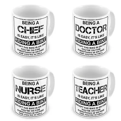 £9.99 • Buy Being A... Is Easy It's Like Riding A Bike Funny Novelty Gift Mug