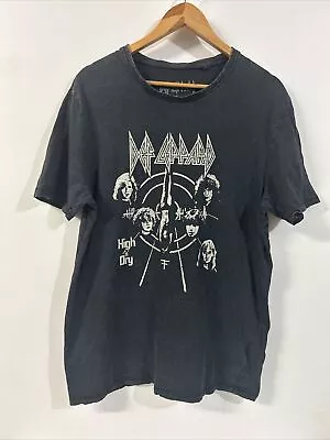 Def Leppard Unisex Tee - Men’s Size Large - VGC - Band Merch - Acid Wash • $39