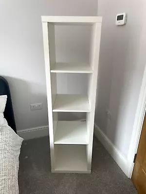 IKEA KALLAX White Shelving Unit - 1x4 - White - Used • £5.50