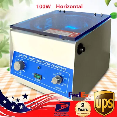 110V 1000W SH-120B Lab Centrifuge Microhematocrit High Speed Medical • $281