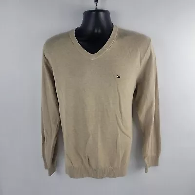 Tommy Hilfiger V Neck Sweater Beige Tan Q38 • $8.36