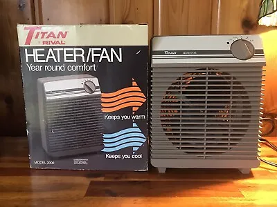 Rival TITAN Electric Heater & Fan.Adjust Heat To 1500 Watts. Auto Safety Switch • $29.50