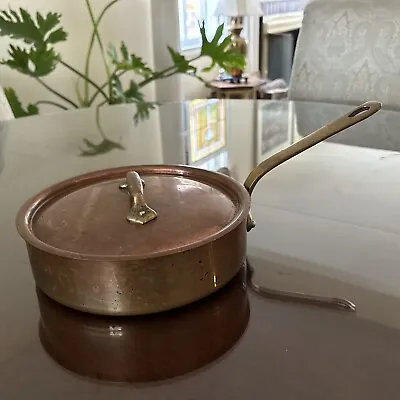 Vintage WILLIAMS SONOMA 8” Copper Saute Pan W/ Lid Made In FRANCE — Beautiful • $195