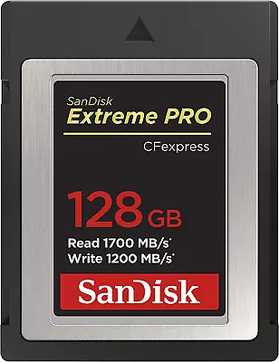 $245.52 • Buy 128GB Extreme PRO Cfexpress Card Type B - SDCFE-128G-GN4NN