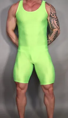 Men's Neon Green Singlet Size Medium • $52.98