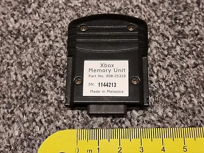 MICROSOFT XBOX ORIGINAL OFFICIAL 8MB MEMORY CARD 8 MB Storage Unit GENUINE Black • £23.99