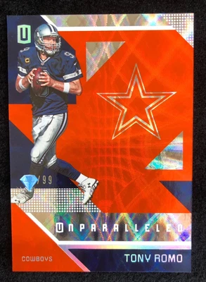 $19 • Buy 2016 Tony Romo Dallas Cowboys Football Card 15/16 NFL Panini UNPARALLELED /99 💎
